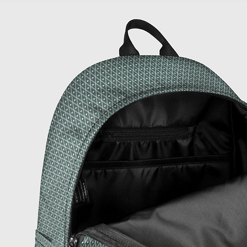 Рюкзак Пыльно-зелёный паттерн ромбы / 3D-принт – фото 4