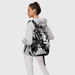 Рюкзак Чёрно белая абстракция - кляксы, цвет: 3D-принт — фото 2