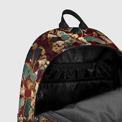 Рюкзак Витражный узор на рубиновом фоне, цвет: 3D-принт — фото 2