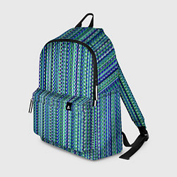 Рюкзак Сине-зелёный текстурированный квадратики