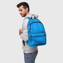Рюкзак Насыщенный голубой полосами, цвет: 3D-принт — фото 2