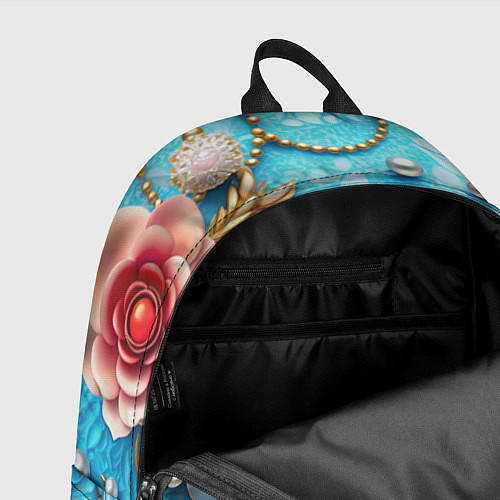 Рюкзак Цветы и жемчуг / 3D-принт – фото 4