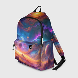 Рюкзак Космический пейзаж яркий с галактиками, цвет: 3D-принт