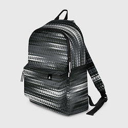 Рюкзак Тёмный серый абстрактные полосы, цвет: 3D-принт
