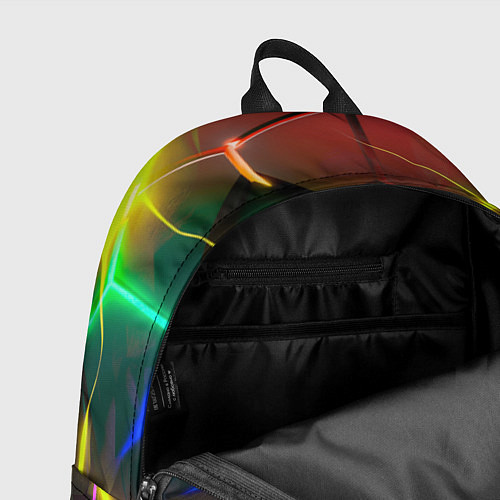 Рюкзак Яркие неоновые радужные разбитые плиты / 3D-принт – фото 4