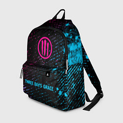 Рюкзак Three Days Grace - neon gradient по-центру, цвет: 3D-принт