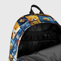Рюкзак Пэчворк с мордашками енотов, цвет: 3D-принт — фото 2