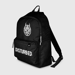 Рюкзак Disturbed glitch на темном фоне по-центру, цвет: 3D-принт