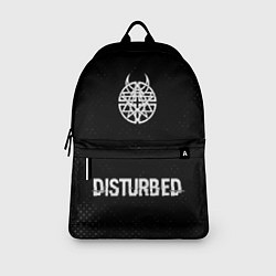 Рюкзак Disturbed glitch на темном фоне по-центру, цвет: 3D-принт — фото 2