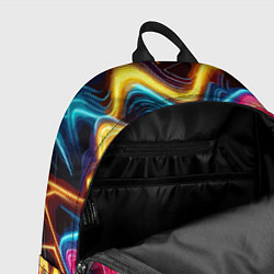 Рюкзак Хаотичные неоновые полосы - абстракция, цвет: 3D-принт — фото 2