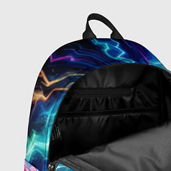 Рюкзак Разряд неоновых молний - нейроарт, цвет: 3D-принт — фото 2
