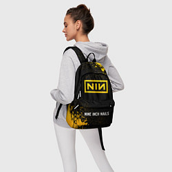 Рюкзак Nine Inch Nails - gold gradient по-центру, цвет: 3D-принт — фото 2