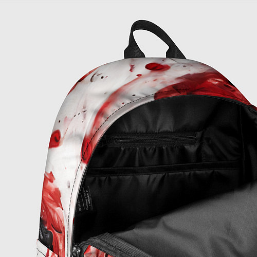 Рюкзак Красно-белая абстрактная структура / 3D-принт – фото 4