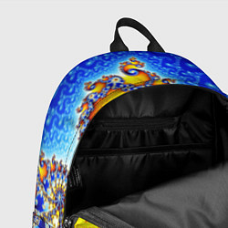 Рюкзак Фрактальный узор текстура синий, цвет: 3D-принт — фото 2