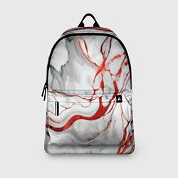 Рюкзак Красно-белый мрамор, цвет: 3D-принт — фото 2