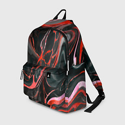 Рюкзак Красно-чёрный мрамор, цвет: 3D-принт