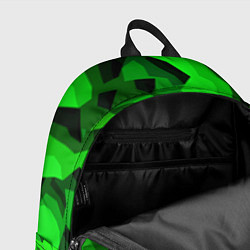 Рюкзак Чёрно-зелёная пористая абстракция, цвет: 3D-принт — фото 2