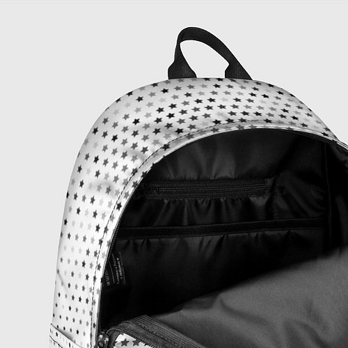 Рюкзак Король и Шут glitch на светлом фоне по-центру / 3D-принт – фото 4