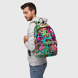 Рюкзак Color doodle monsters, цвет: 3D-принт — фото 2