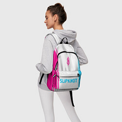 Рюкзак Slipknot neon gradient style по-центру, цвет: 3D-принт — фото 2