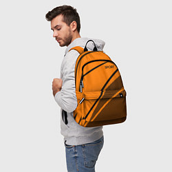 Рюкзак Sport оранжевый с чёрным точечный, цвет: 3D-принт — фото 2