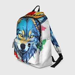 Рюкзак Волк яркий арт, цвет: 3D-принт