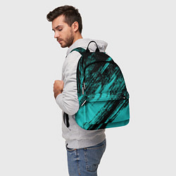 Рюкзак The color is black and light blue, цвет: 3D-принт — фото 2