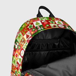 Рюкзак Новогодние снеговики и снежные бабы, цвет: 3D-принт — фото 2