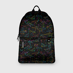 Рюкзак Кислотные динозаврики, цвет: 3D-принт — фото 2