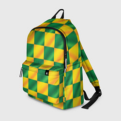 Рюкзак Желтый и зеленый геометрический паттерн, цвет: 3D-принт