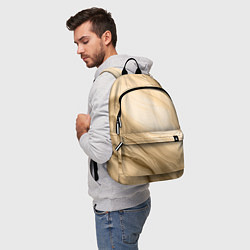 Рюкзак Светлый коричневый текстура камень мрамор, цвет: 3D-принт — фото 2