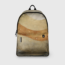Рюкзак Бежево-золотые полосы с блестками, цвет: 3D-принт — фото 2