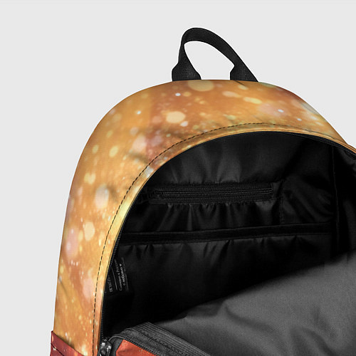 Рюкзак Желто-красная текстура блестящая / 3D-принт – фото 4
