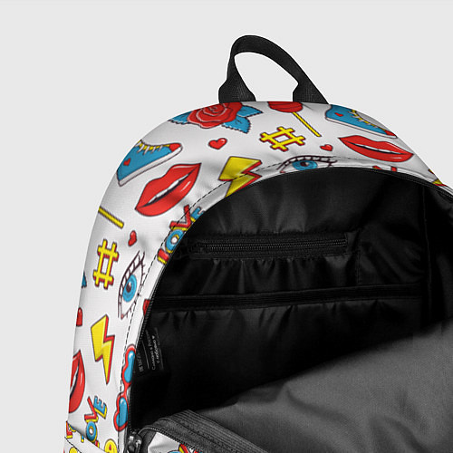 Рюкзак Паттерн с яркими молодежными стикерами / 3D-принт – фото 4