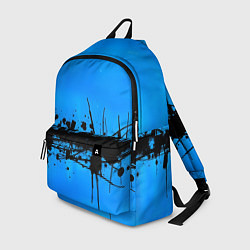 Рюкзак Черные брызги краски на синем
