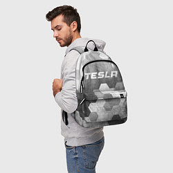 Рюкзак Tesla - grey gradient посередине, цвет: 3D-принт — фото 2