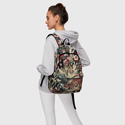 Рюкзак Котики и рыбки в сакуре, цвет: 3D-принт — фото 2
