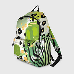 Рюкзак Зеленый анималистичный паттерн, цвет: 3D-принт