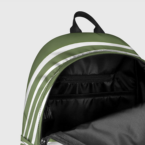 Рюкзак Полоски зеленой зебры / 3D-принт – фото 4