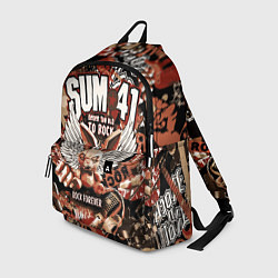 Рюкзак Sum 41 на фоне кролика и гитар