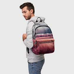 Рюкзак Поле и деревья пейзаж - инфракрасный стиль, цвет: 3D-принт — фото 2