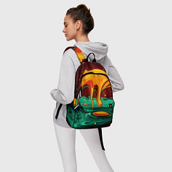 Рюкзак Оранжевая клякса текстура, цвет: 3D-принт — фото 2