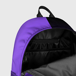 Рюкзак Чёрно-сиреневый градиент пополам, цвет: 3D-принт — фото 2