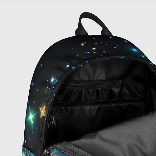 Рюкзак Бирюзовые блестки фон / 3D-принт – фото 4