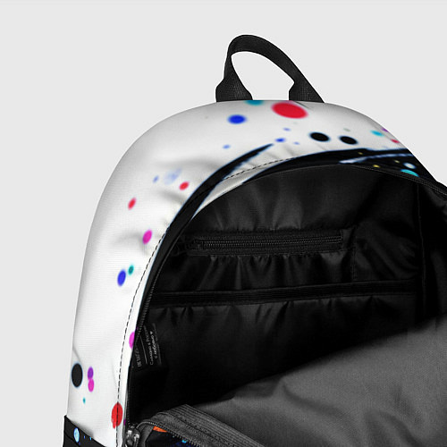 Рюкзак Разноцветные блестящие кляксы - текстура / 3D-принт – фото 4