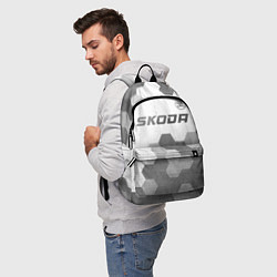 Рюкзак Skoda - white gradient посередине, цвет: 3D-принт — фото 2