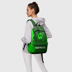 Рюкзак Babymetal - green gradient по-центру, цвет: 3D-принт — фото 2