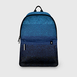 Рюкзак Сине-голубой градиент полосами с узором, цвет: 3D-принт — фото 2