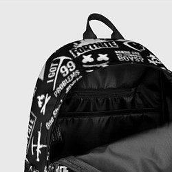 Рюкзак Черно белые логотипы игр, цвет: 3D-принт — фото 2