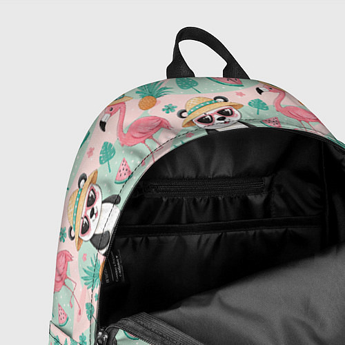 Рюкзак Панда фламинго лето ананас / 3D-принт – фото 4